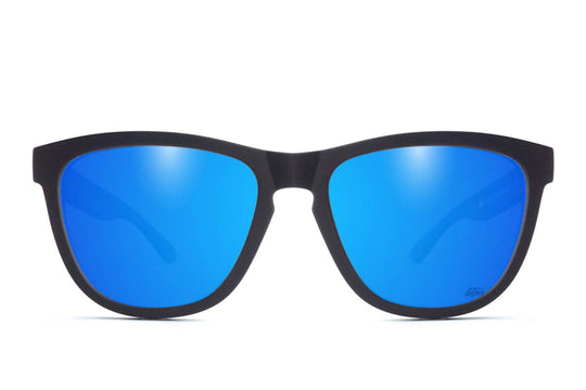 Matte Black - Electric Blue Lens Polarized - Essentials - One Revolver Surfboards