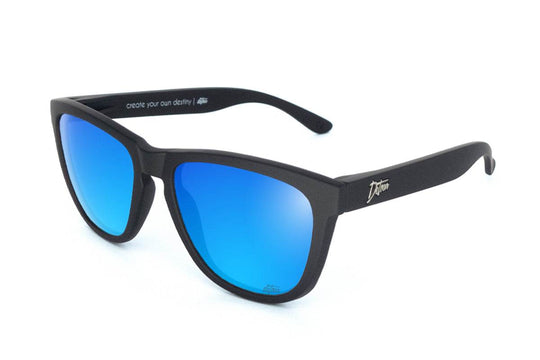 Matte Black - Electric Blue Lens Polarized - Essentials - One Revolver Surfboards