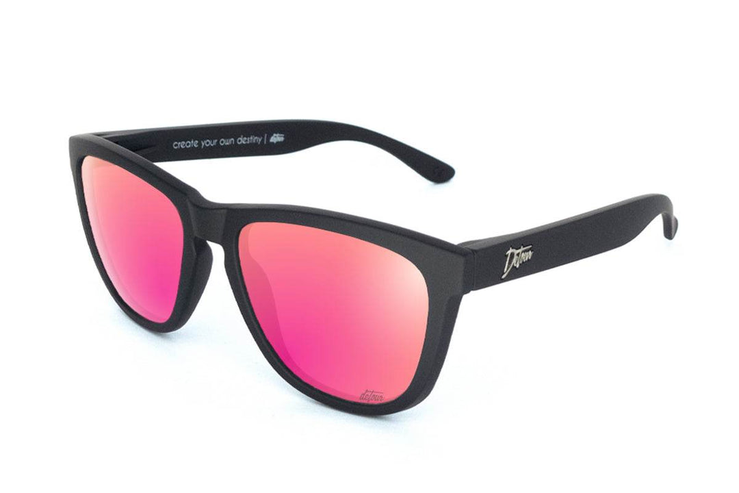 Matte Black - Pink Lemonade Lens Polarized - Essentials - One Revolver Surfboards