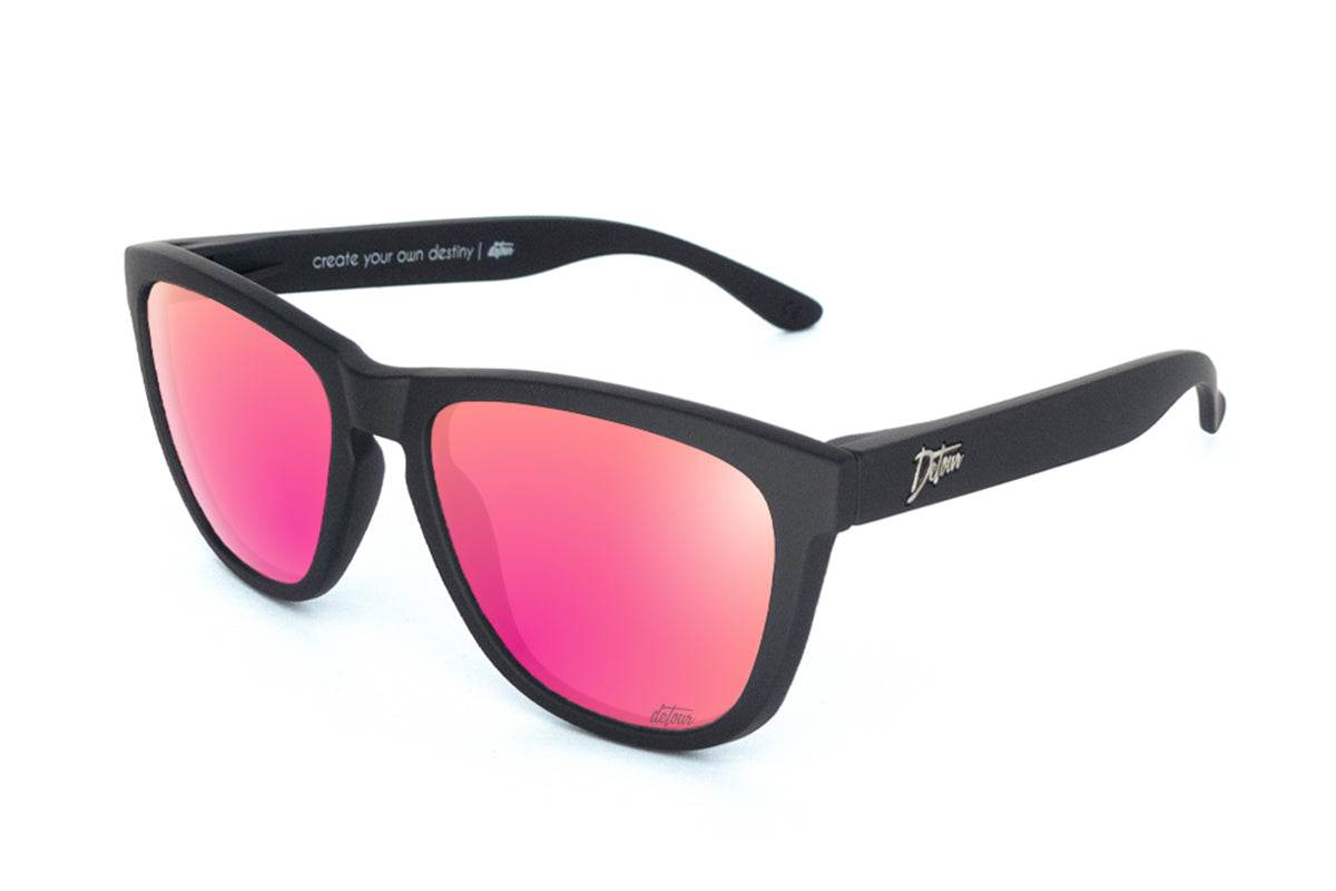 Matte Black - Pink Lemonade Lens Polarized - Essentials - One Revolver Surfboards