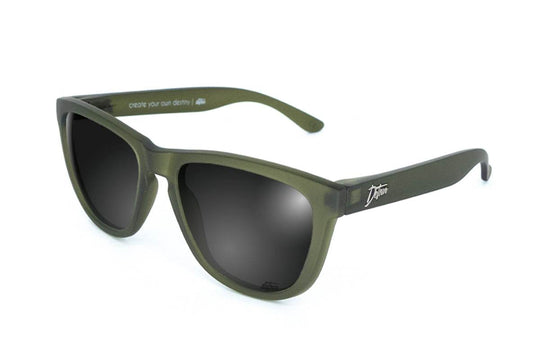 Frosted Forest Green - Jet Black Lens Polarized - Essentials - One Revolver Surfboards