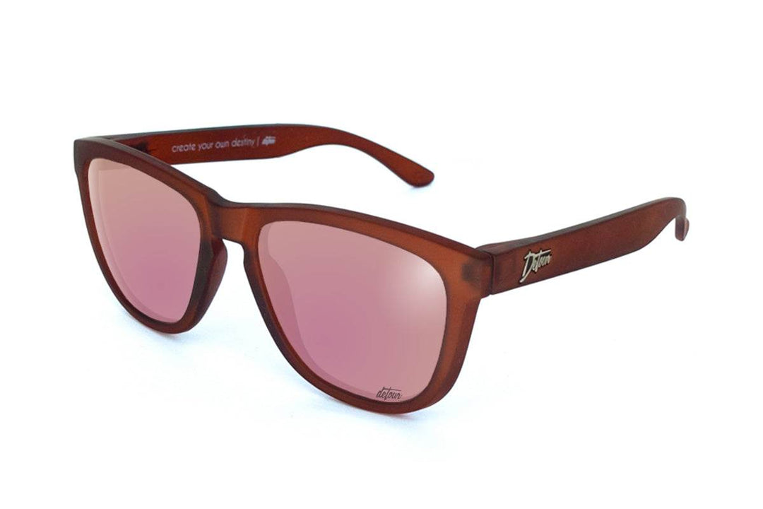 Frosted Burgundy - Rose Pink Lens Polarized - Essentials - One Revolver Surfboards