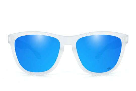 Frosted Clear - Electric Blue Lens Polarized - Essentials - One Revolver Surfboards
