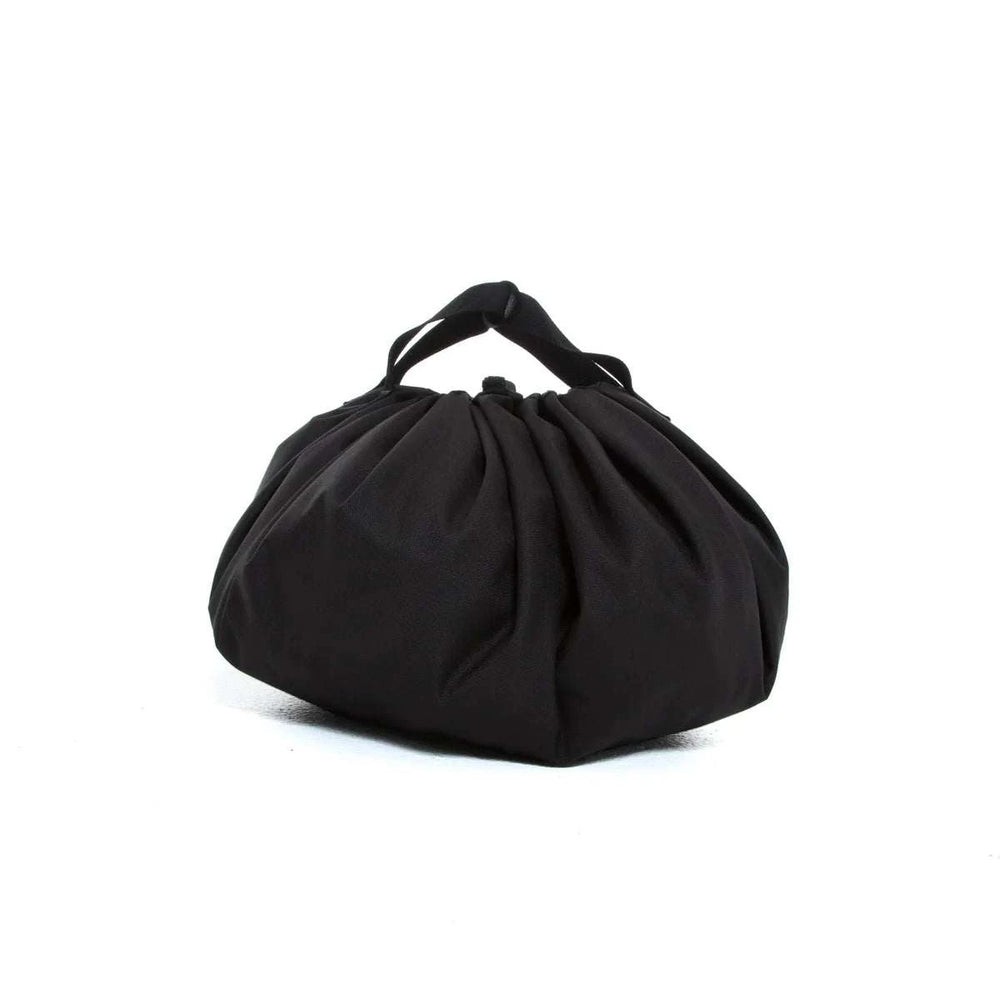 a black handbag on a white background