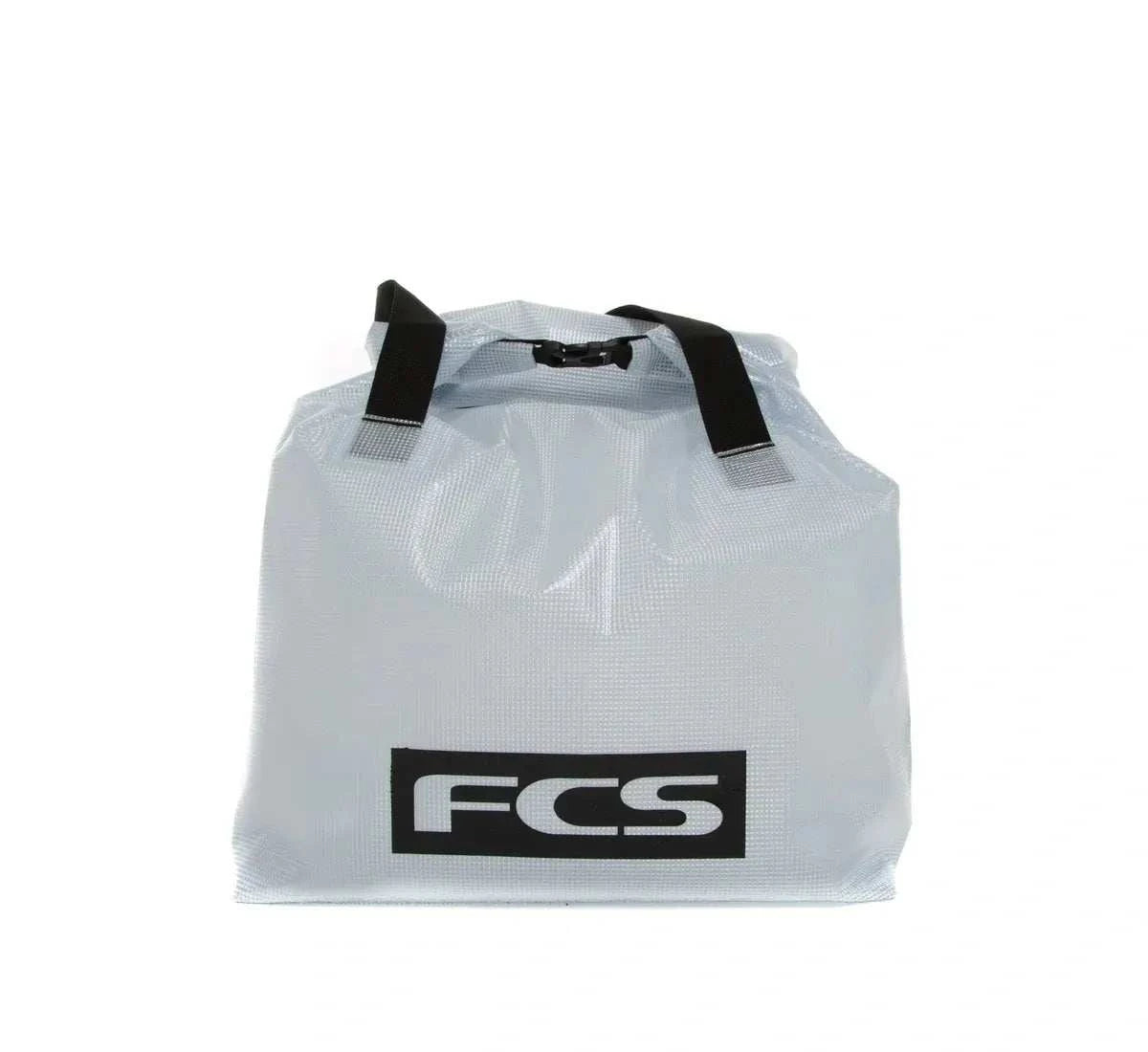 a white bag with a black logo on it