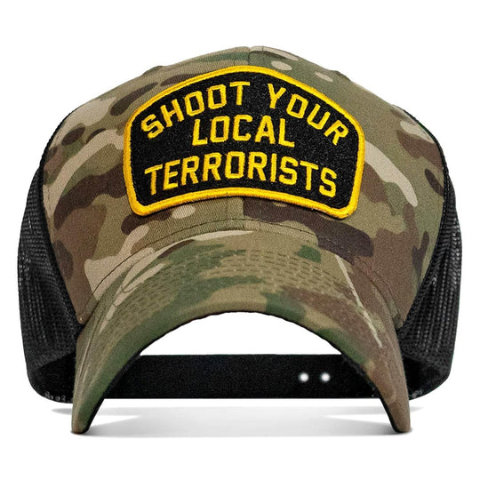 One Revolver Surfboards - Shoot Your Local Terrorists Patch Snapback Hat HEADWEAR