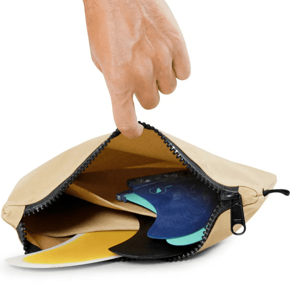FARO Surfboard Fin Wallet Fin Case (tan color) - One Revolver Surfboards
