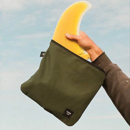 FARO Surfboard Fin Wallet Fin Case (olive color) - One Revolver Surfboards