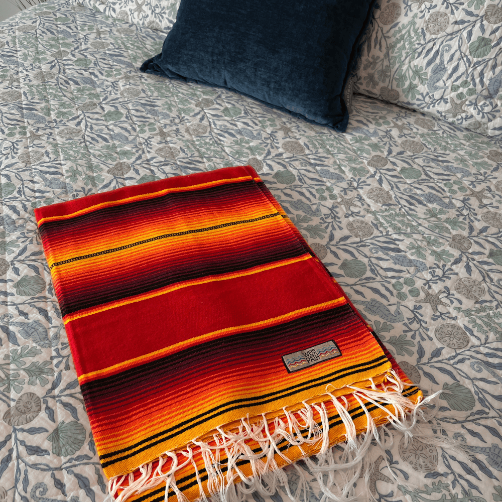 Isla Serape Red Fire blanket - One Revolver Surfboards