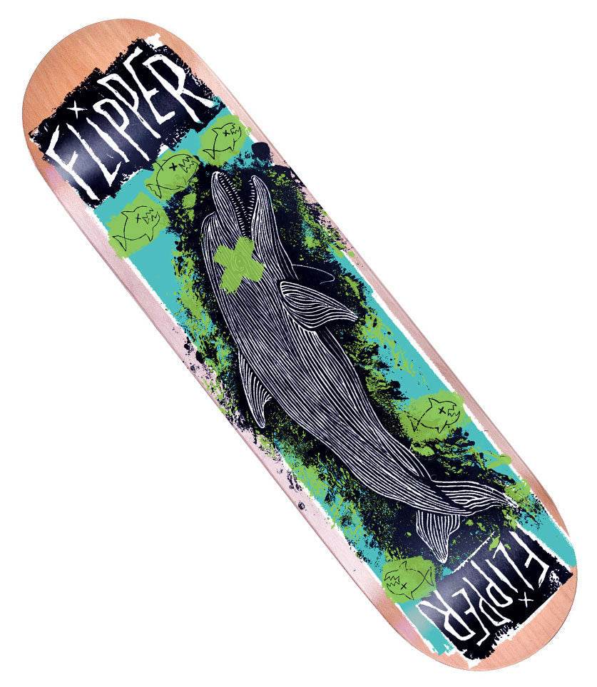 Flipper “Ailing Toothy Aquatic Skateboard ” Skateboard Deck - One Revolver Surfboards
