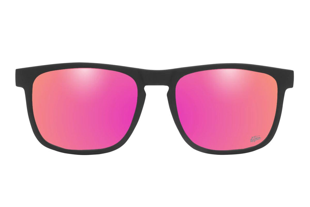 One Revolver Surfboards - Floaties - Matte Black - Pink Lemonade Lens Polarized Floaties