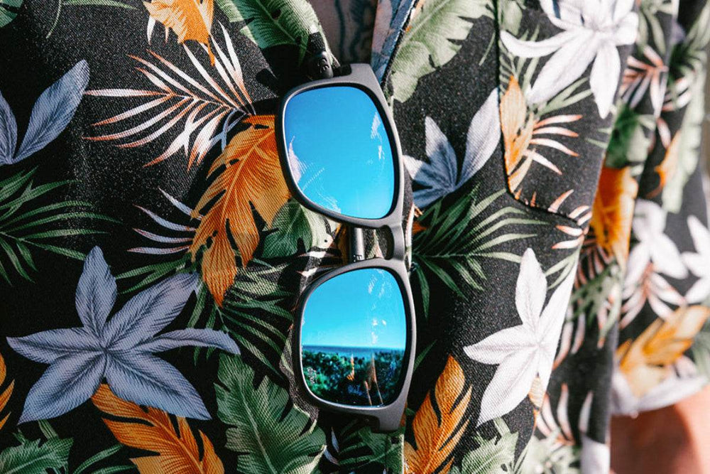 Floaties XL - Matte Black - Electric Blue Lens Polarized - One Revolver Surfboards