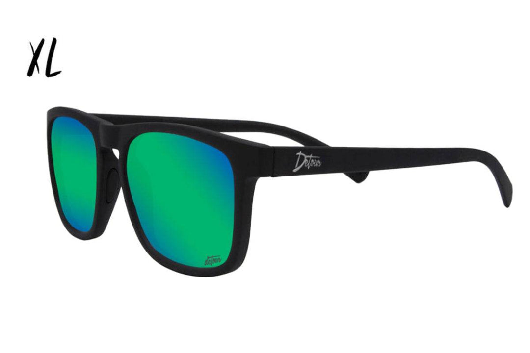 Floaties XL - Matte Black - Green Machine Lens Polarized - One Revolver Surfboards