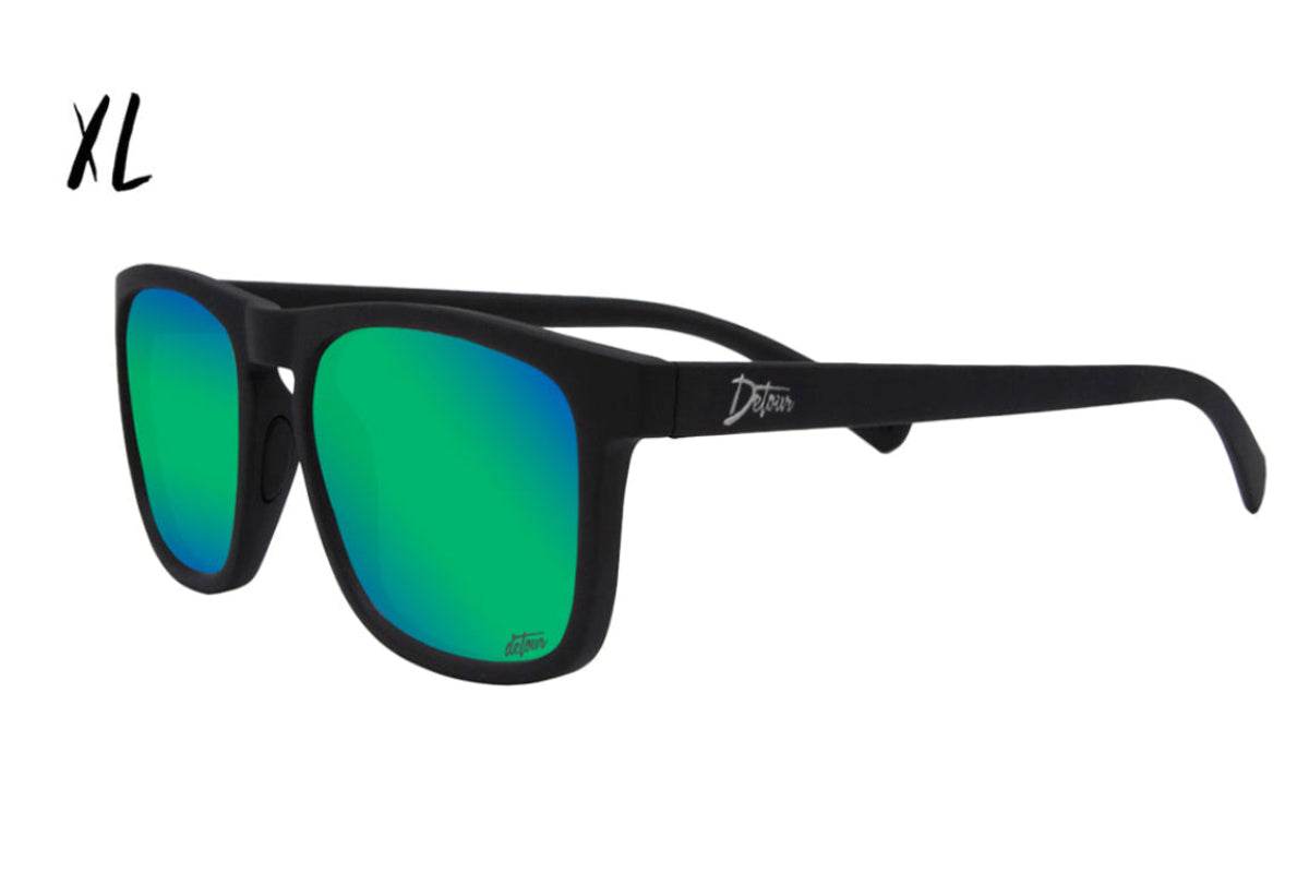 Floaties XL - Matte Black - Green Machine Lens Polarized - One Revolver Surfboards