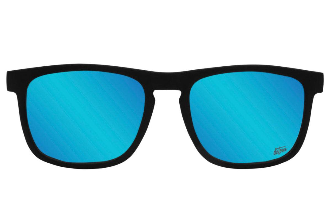 Floaties XL - Matte Black - Electric Blue Lens Polarized - One Revolver Surfboards