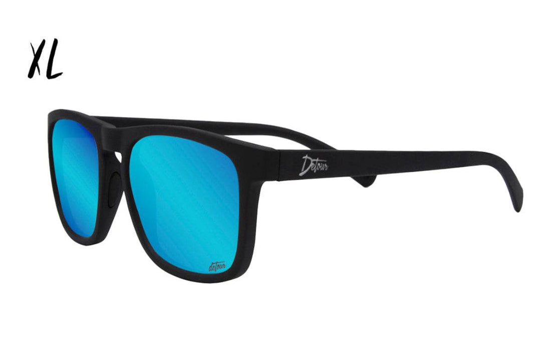 Floaties XL - Matte Black - Electric Blue Lens Polarized - One Revolver Surfboards