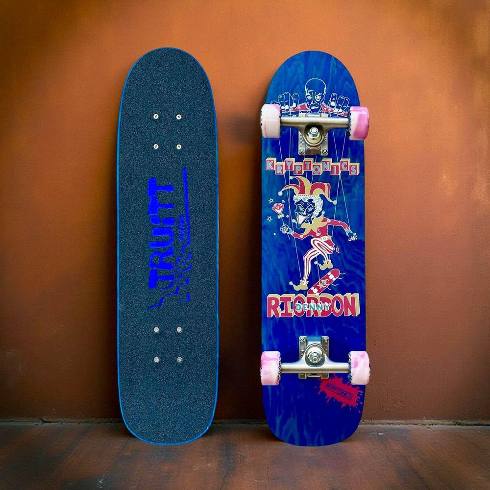 Denny Riordon Jester FREESTYLE Limited Edition 7.3”x28” HAND PAINTED (1 of 15) COMPLETE SKATEBOARD - One Revolver Surfboards