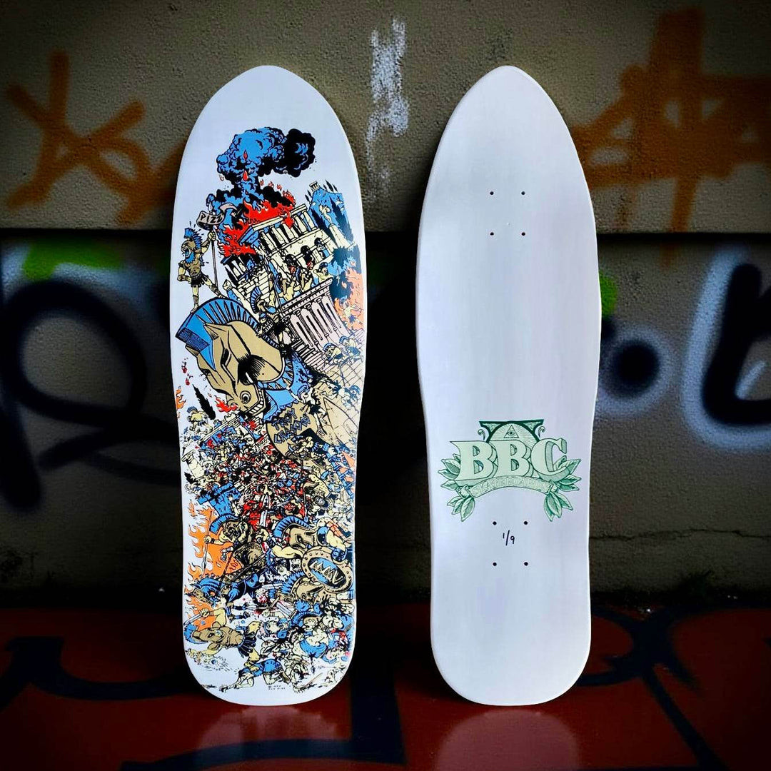BBC Troy Chason ‘Horse of Troy’ 9.5”x32” HAND-PAINTED, LIMITED EDITION - One Revolver Surfboards