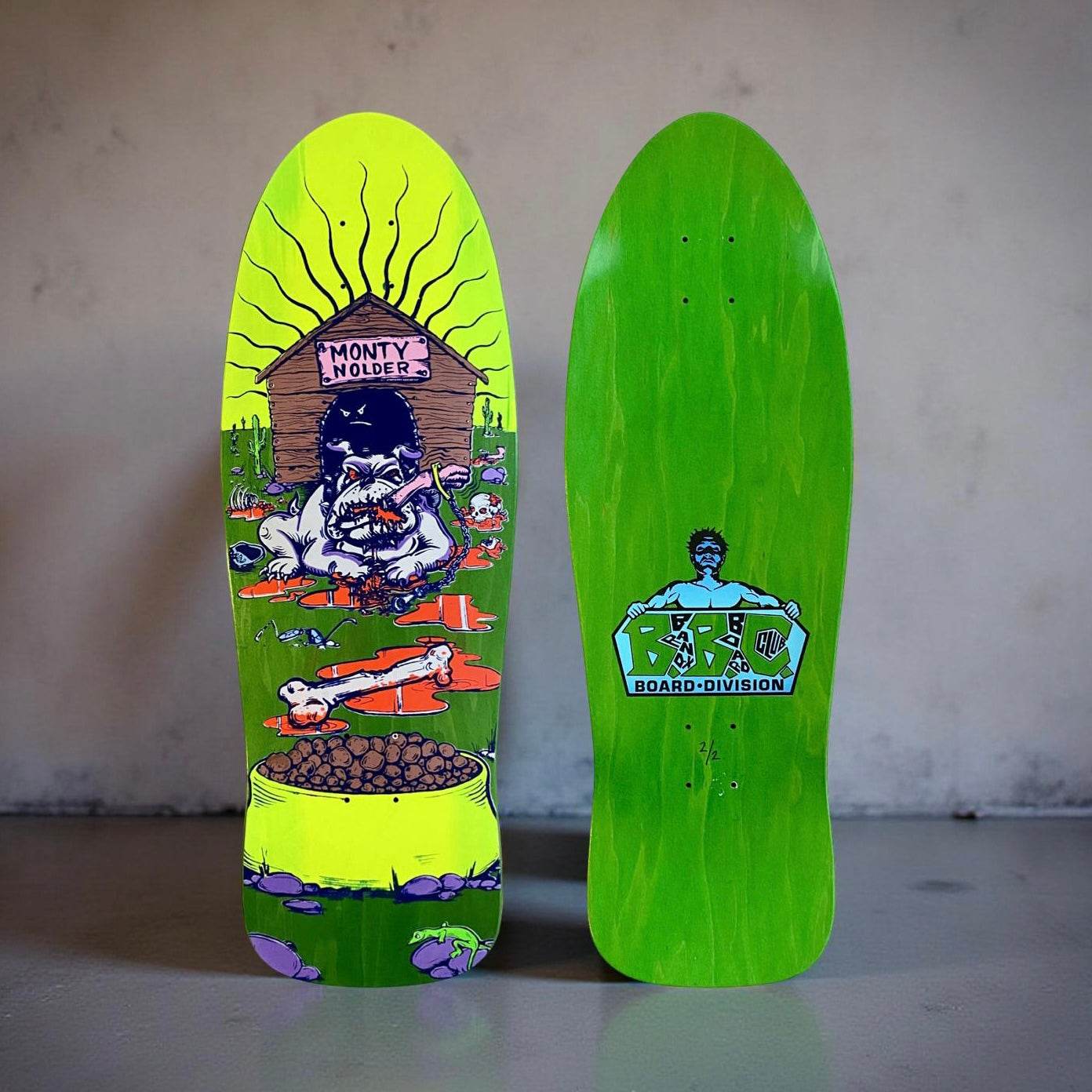 Monty Nolder Bulldog #2 BBC Limited Edition Deck 10.25”x31” HAND-PAINTED (1 of 2) - One Revolver Surfboards