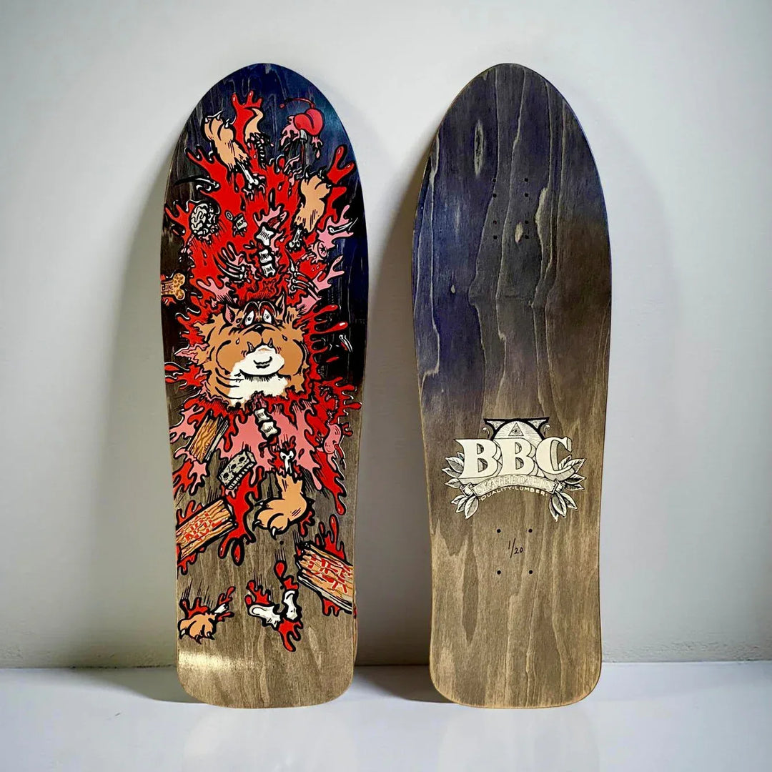 Monty Nolder BBC Exploded Bulldog (#3) Limited Edition Deck 10.2"x32" HAND-PAINTED (1 of 20) - One Revolver Surfboards