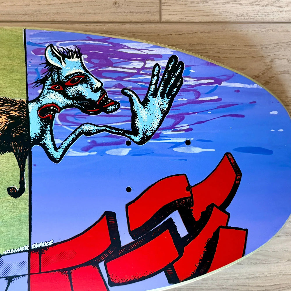 Jeff Phillips Kangaroos ONE OF A KIND BBC Deck, HAND-PAINTED 10"x31" (1 of 1) - One Revolver Surfboards