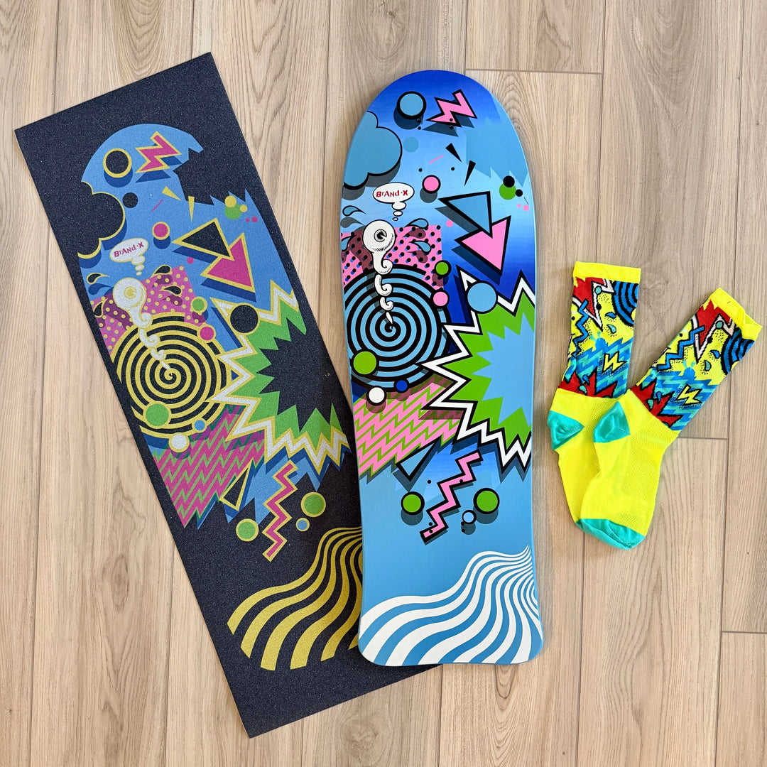 Weirdo COMBO-PACK Grip, Socks & Hand-Painted Deck 10”x31” - One Revolver Surfboards
