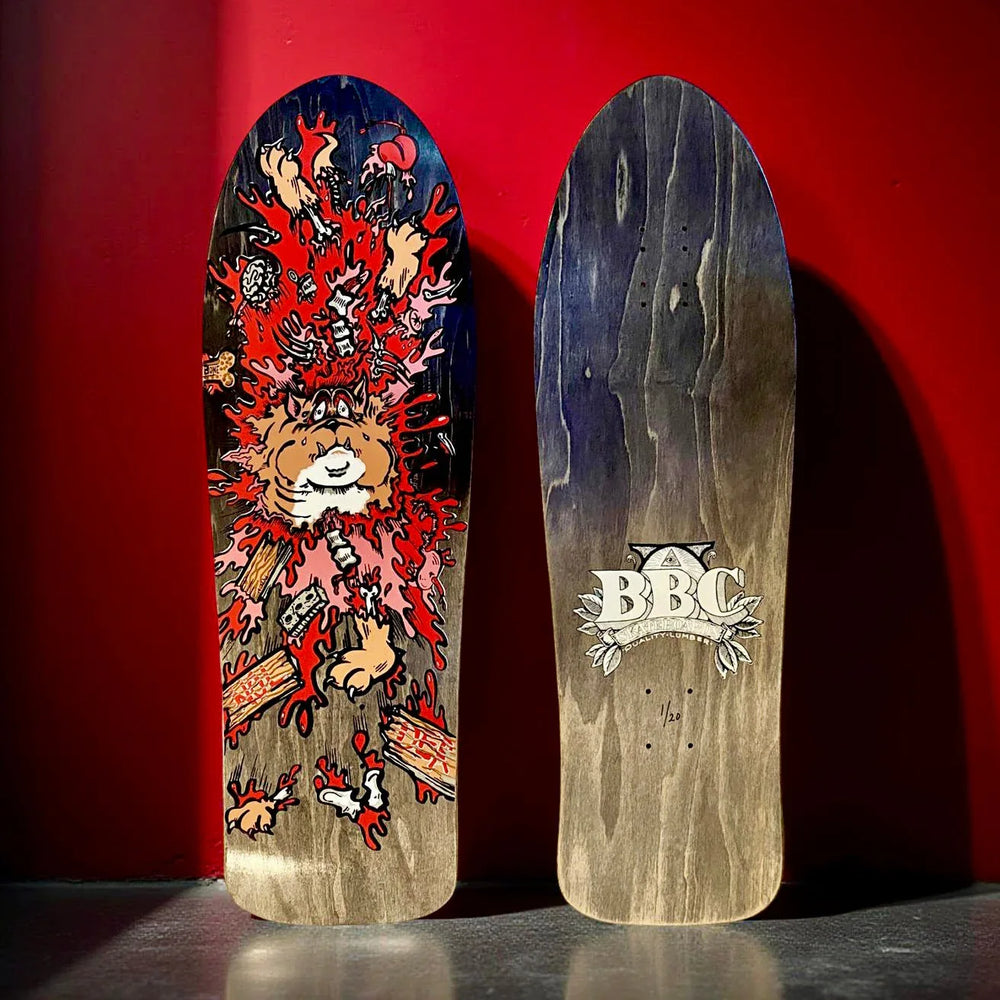 Monty Nolder BBC Exploded Bulldog (#3) Limited Edition Deck 10.2"x32" HAND-PAINTED (1 of 20) - One Revolver Surfboards