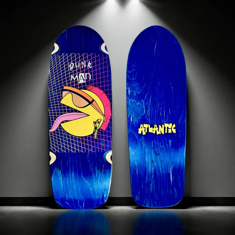 80s Punk Man 10”x30” Limited Edition, HAND-PAINTED Deck (1 of 10) - One Revolver Surfboards