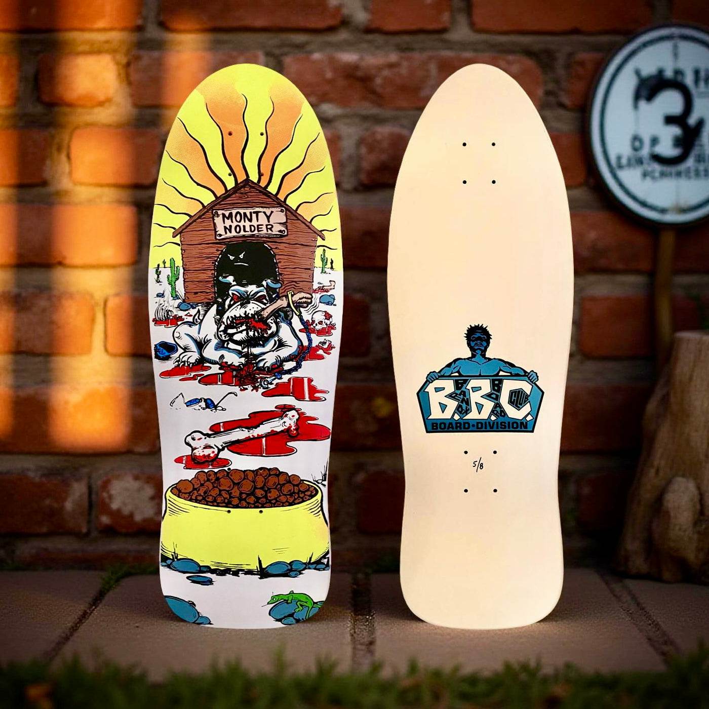 Monty Nolder Bulldog #2 Limited Edition BBC Deck 10.25”x31” HAND-PAINTED (1 of 8) - One Revolver Surfboards