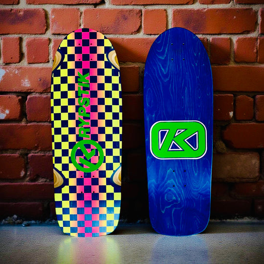 Krypstik Checkerboard 10"x30” Deck HAND-PAINTED (1 of 5)