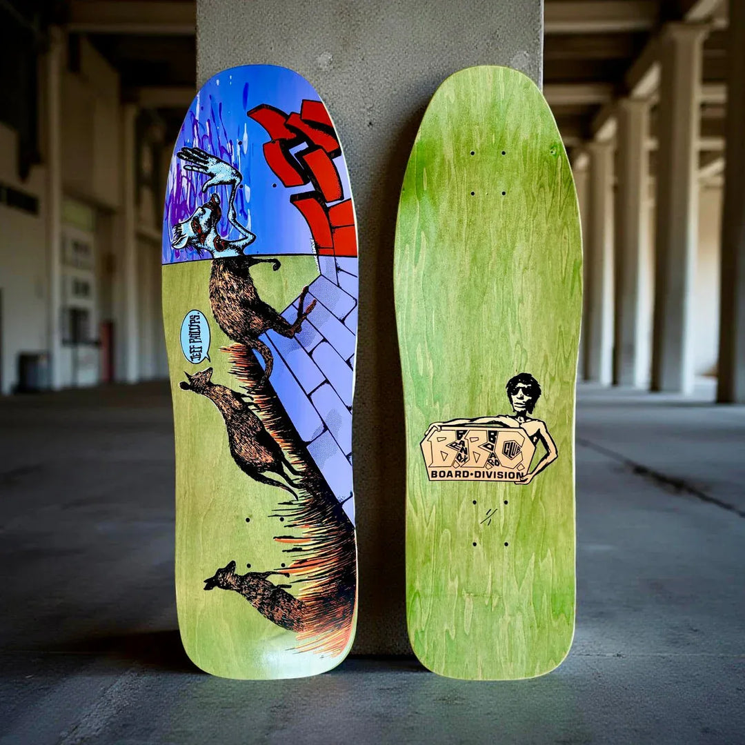 Jeff Phillips Kangaroos ONE OF A KIND BBC Deck, HAND-PAINTED 10"x31" (1 of 1) - One Revolver Surfboards