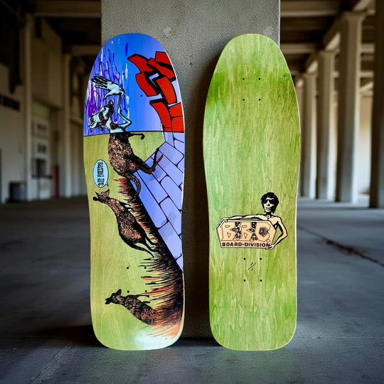 Jeff Phillips Kangaroos ONE OF A KIND BBC Deck, HAND-PAINTED 10"x31" (1 of 1) - One Revolver Surfboards