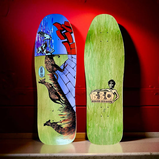Jeff Phillips Kangaroos ONE OF A KIND BBC Deck, HAND-PAINTED 10"x31" (1 of 1) - One Revolver Surfboards