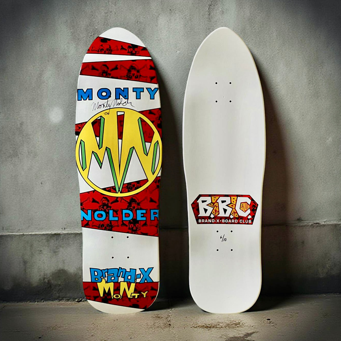 Monty Nolder BBC Limited Edition Deck 9.5"x32" HAND PAINTED (1 of 10) - AUTOGRAPHED - One Revolver Surfboards