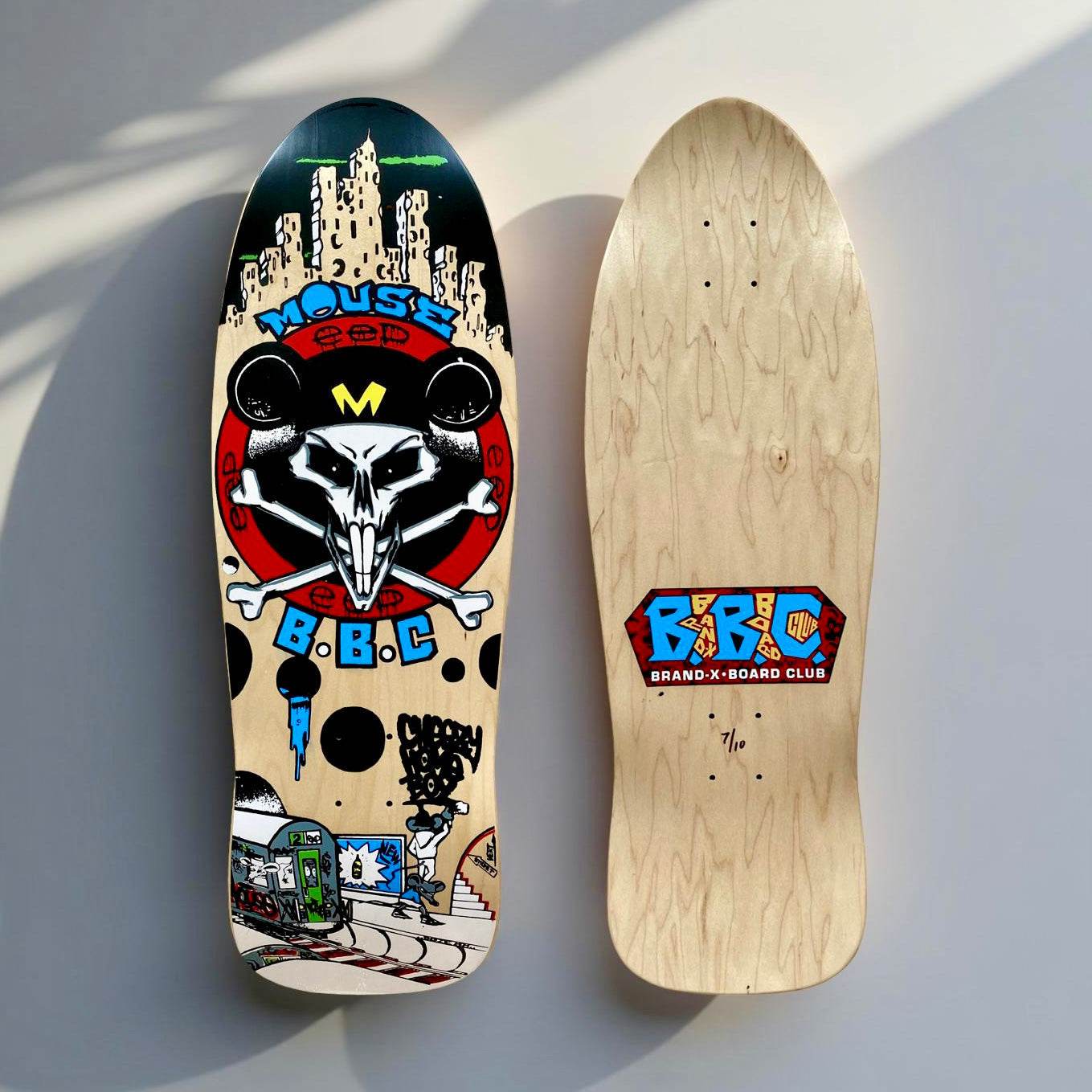BBC Jamie Mosberg Mouse Skull 10.3”x31” HAND-PAINTED, LIMITED EDITION (1 of 10) - One Revolver Surfboards