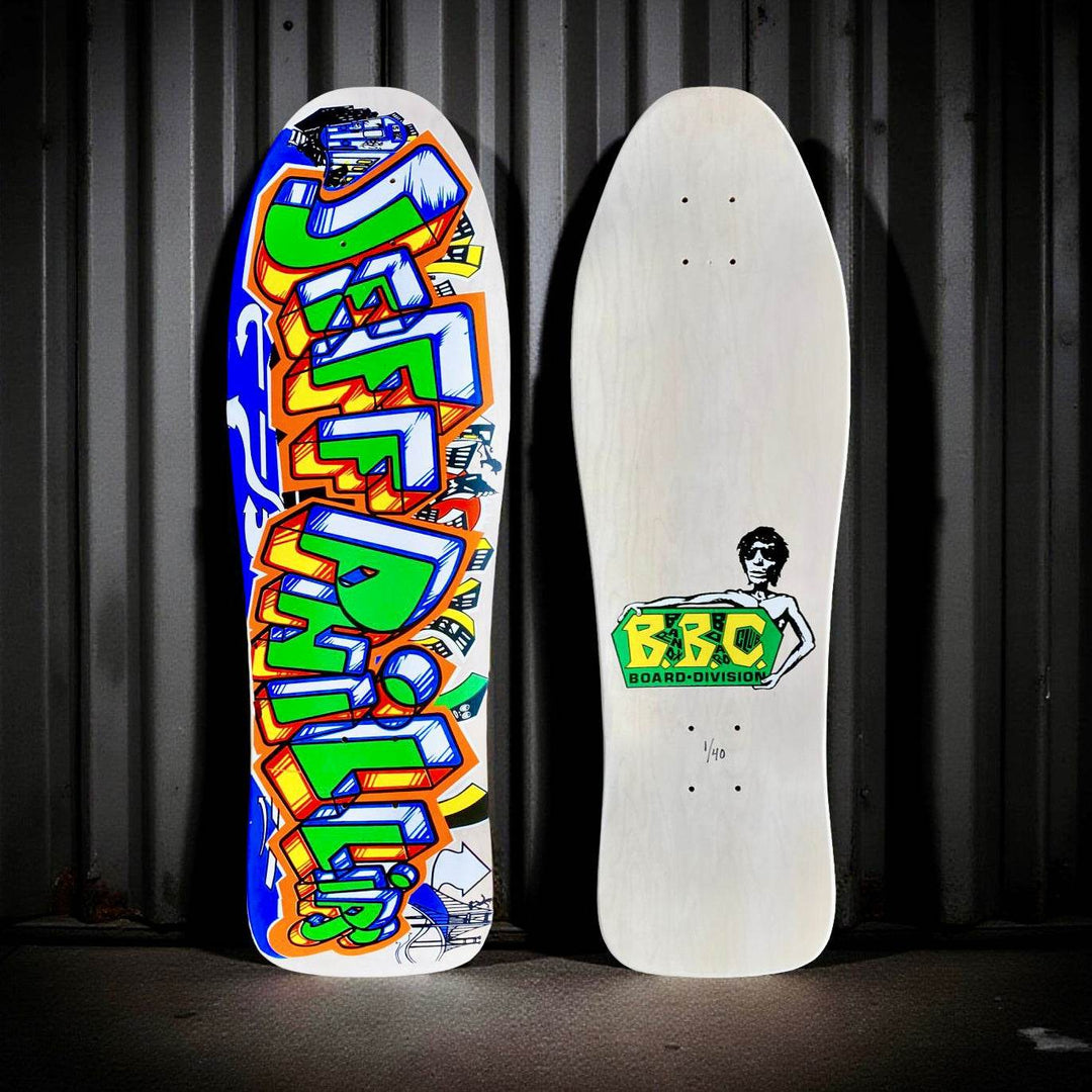 Jeff Phillips GRAFFITI Limited Edition, White HAND PAINTED BBC Deck (1 of 40) - One Revolver Surfboards