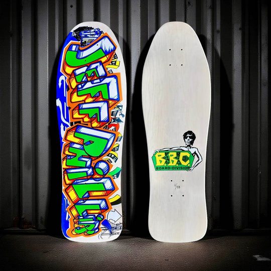 Jeff Phillips GRAFFITI Limited Edition, White HAND PAINTED BBC Deck (1 of 40) - One Revolver Surfboards