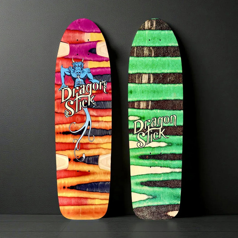 Dragon Stick ONE-OF-A-KIND & HAND-PAINTED CRUISER Deck 8.5”x31” (1 of 1) - One Revolver Surfboards