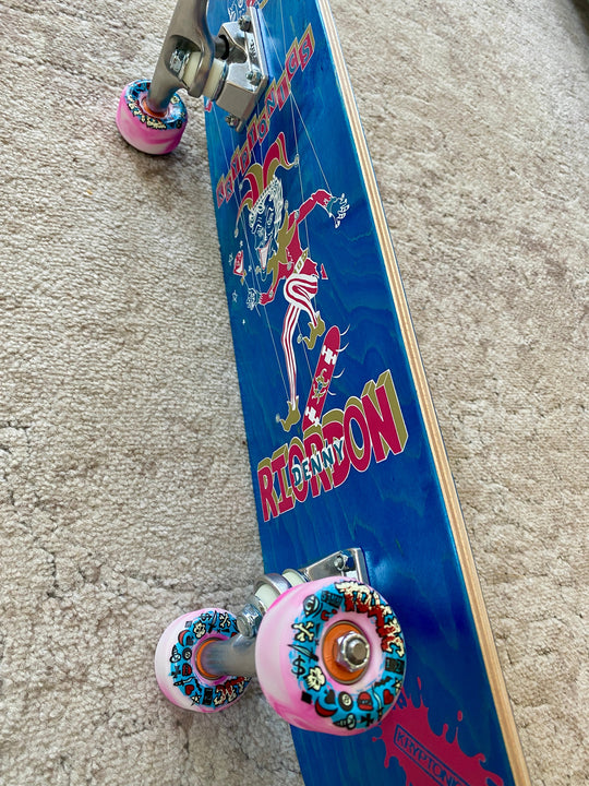 Denny Riordon Jester FREESTYLE Limited Edition 7.3”x28” HAND PAINTED (1 of 15) COMPLETE SKATEBOARD