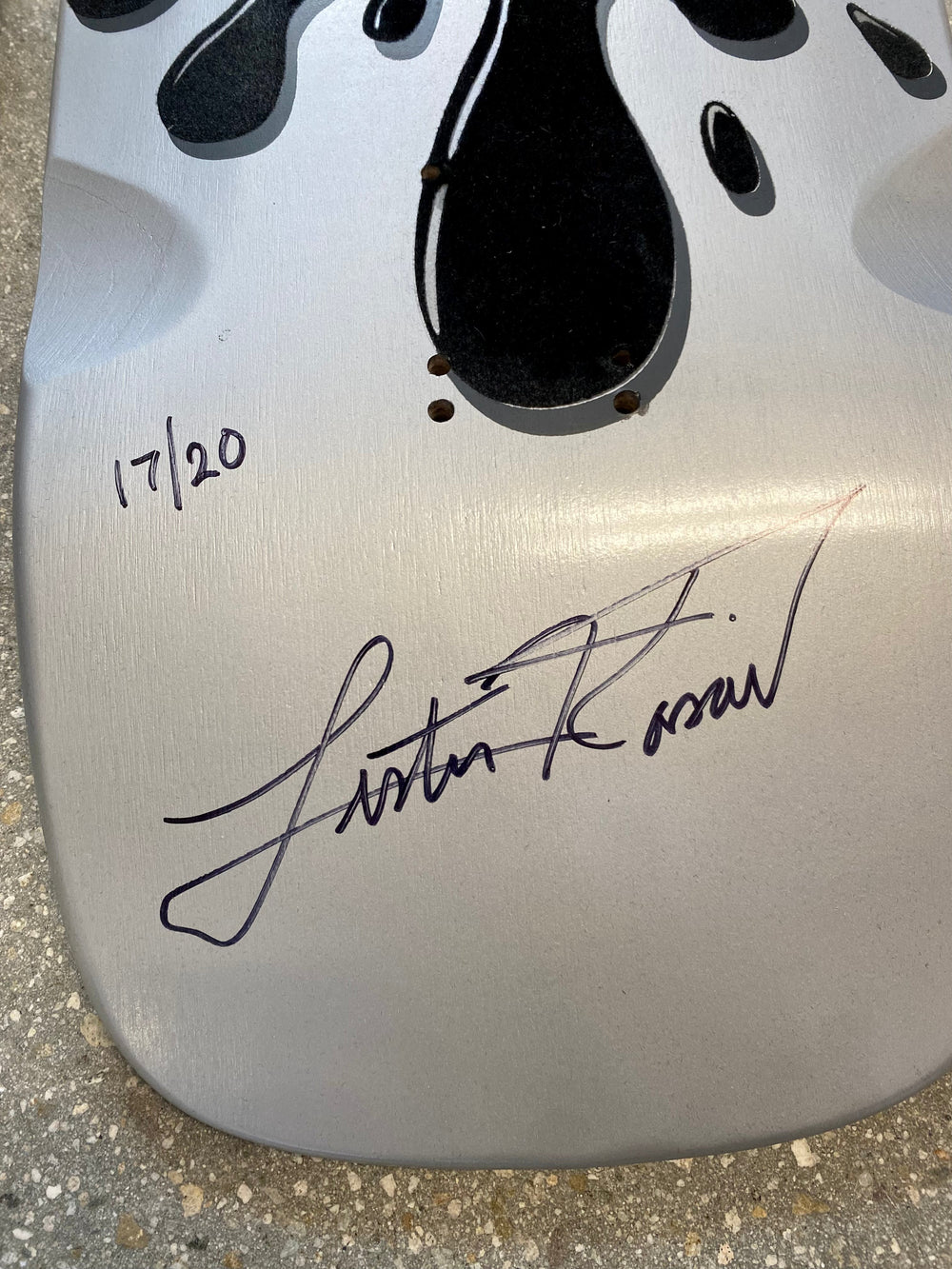 Lester Kasai 10”x30” HAND-PAINTED, METALLIC & FLOCKED Limited Edition, AUTOGRAPHED Deck (1 of 20)