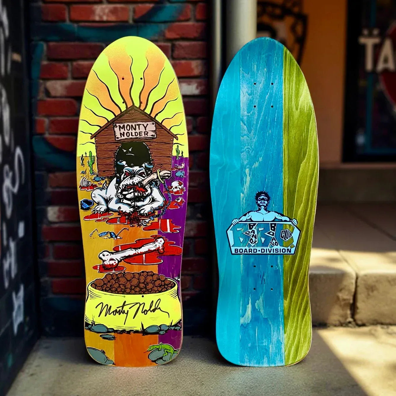 Monty Nolder Bulldog (#2) BBC Deck 10.25”x31” HAND-PAINTED & AUTOGRAPHED (1 of 1) - One Revolver Surfboards