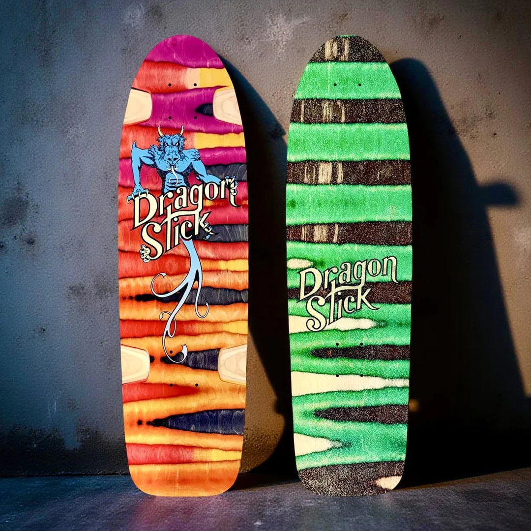Dragon Stick ONE-OF-A-KIND &amp; HAND-PAINTED CRUISER Deck 8.5”x31” (1 of 1) - One Revolver Surfboards