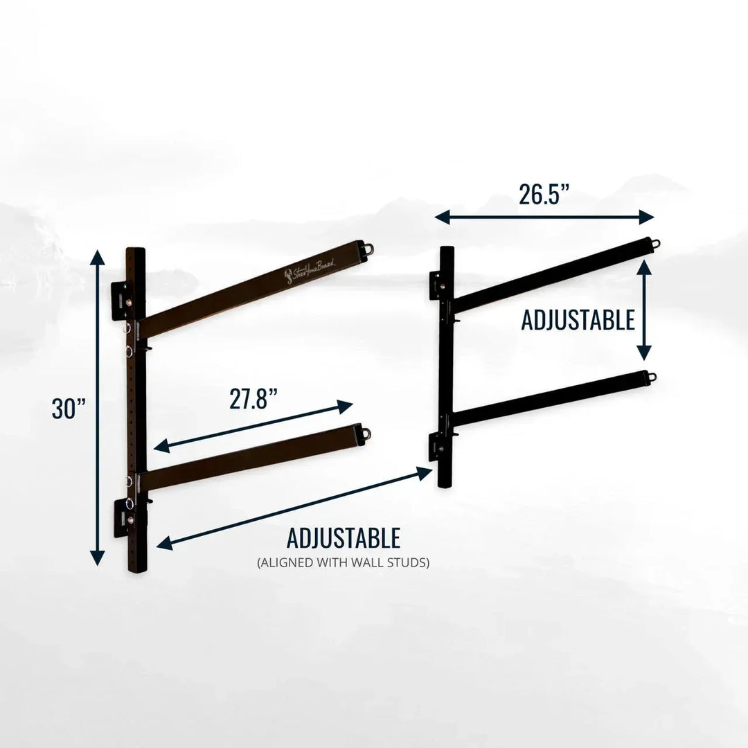 One Revolver Surfboards - Kona SUP &amp; Surfboard Storage | Indoor Adjustable Rack | 2 Level Wall Mounted