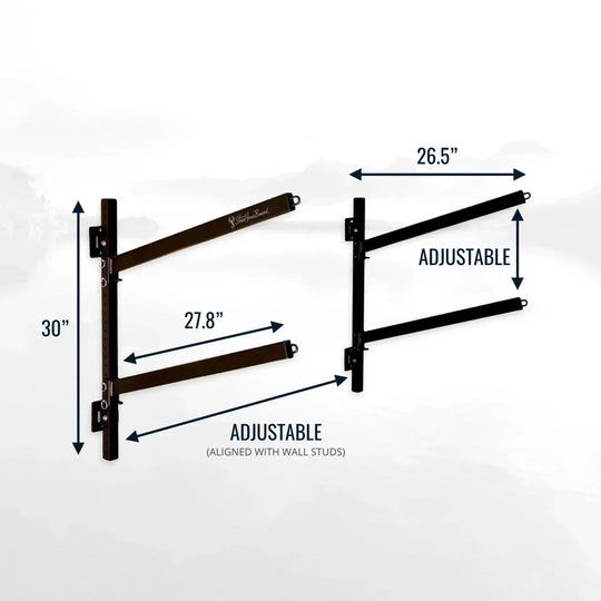 One Revolver Surfboards - Kona SUP &amp; Surfboard Storage | Indoor Adjustable Rack | 2 Level Wall Mounted