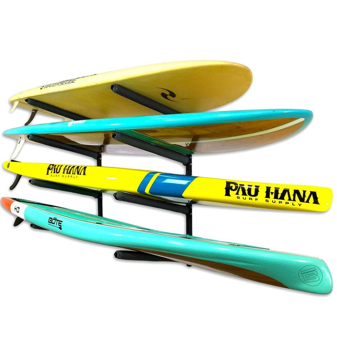 Kona SUP & Surfboard Storage | Indoor Adjustable Rack | 4 Level - Wall Mounted - One Revolver Surfboards