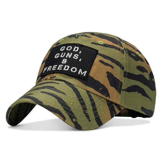 One Revolver Surfboards - Ripstop God, Guns and Freedom Lifestyle Patch Low Profile Hat HEADWEAR