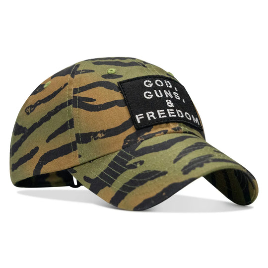 One Revolver Surfboards - Ripstop God, Guns and Freedom Lifestyle Patch Low Profile Hat HEADWEAR