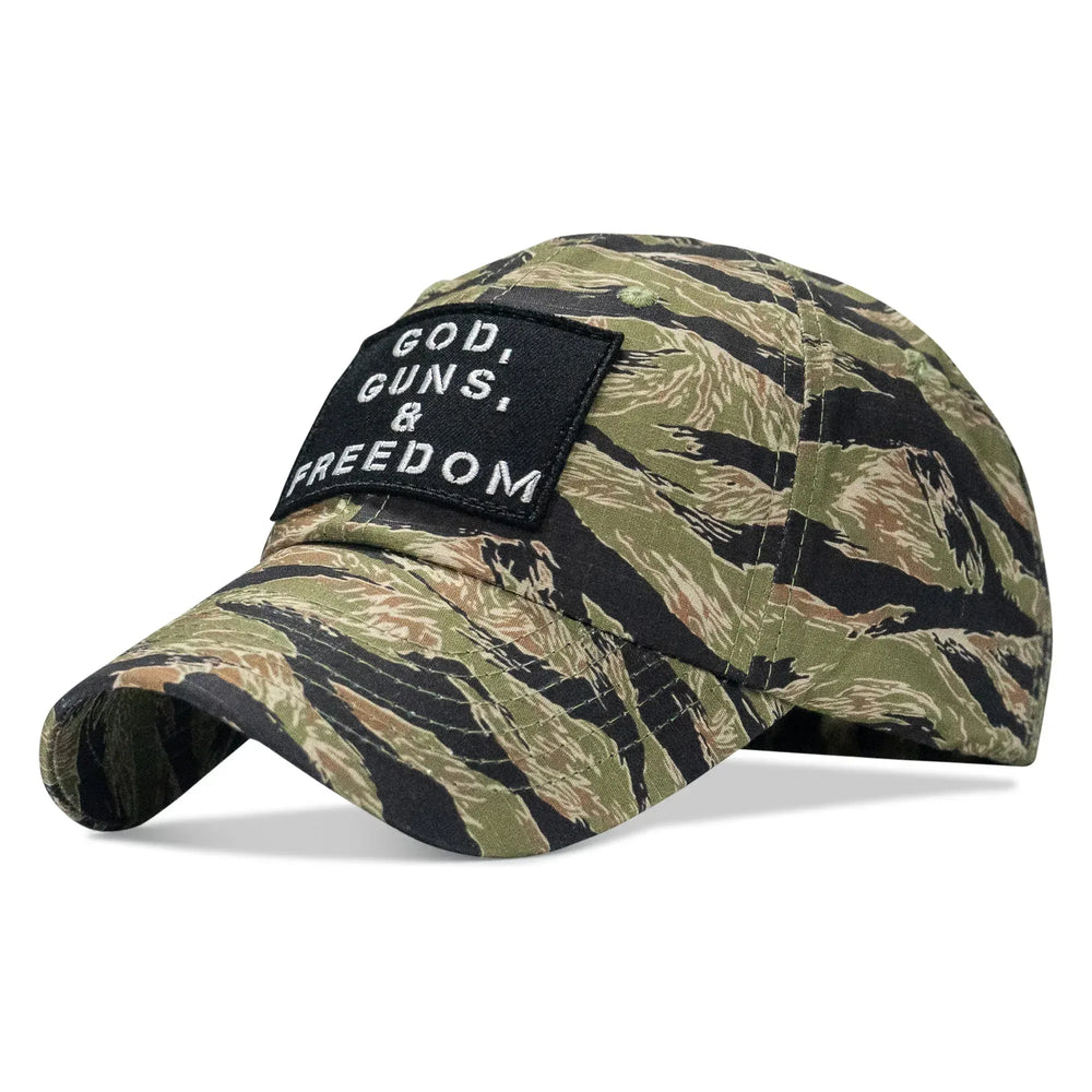 One Revolver Surfboards - Ripstop God, Guns and Freedom Lifestyle Patch Low Profile Hat HEADWEAR