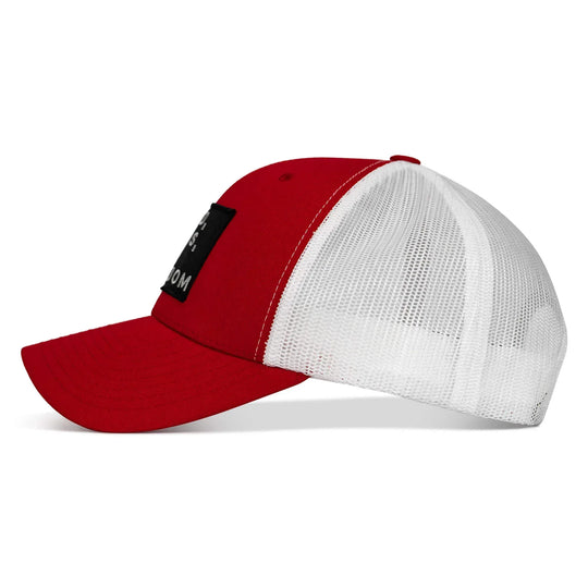 One Revolver Surfboards - God, Guns, And Freedom Patch Mid-Profile Mesh Snapback Hat HEADWEAR
