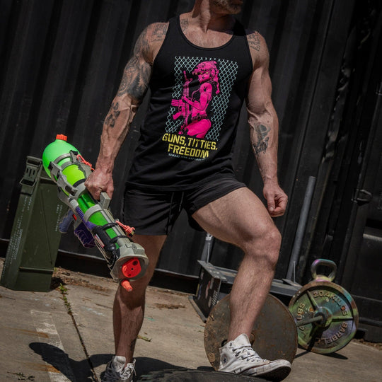 One Revolver Surfboards - Guns, Titties, Freedom: Tactical Temptation Men&